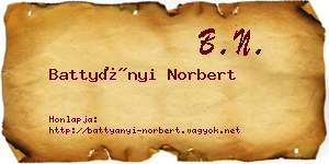 Battyányi Norbert névjegykártya